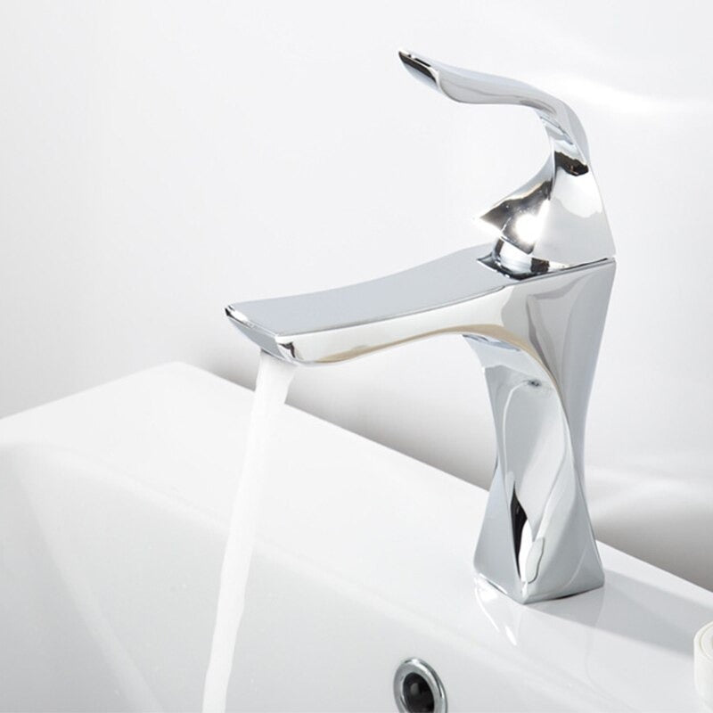 A Single-Handle Bathroom Sink Faucet Image