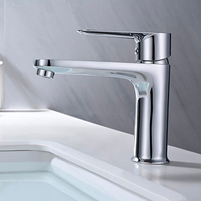 A Chrome Bathroom Sink Faucet Image