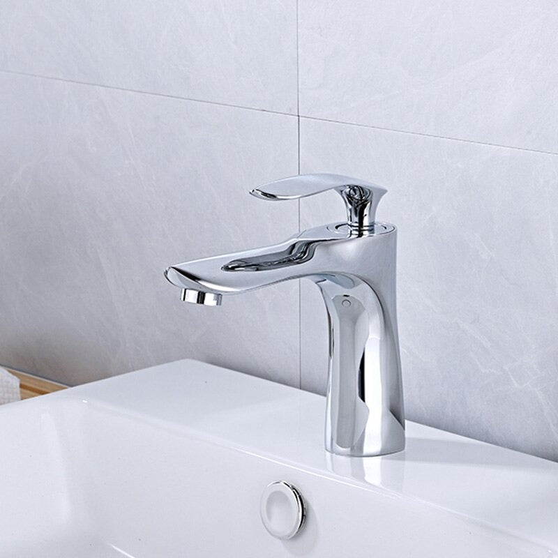A Single-Handle Bathroom Sink Faucet Image