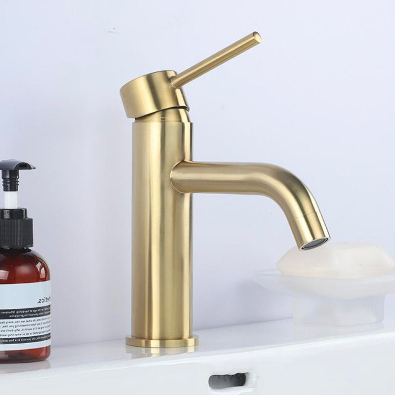 A Gold Bathroom Sink Faucet Image
