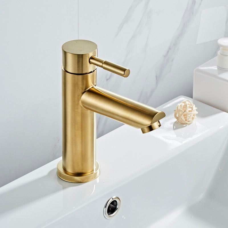 A Gold Bathroom Sink Faucet Image
