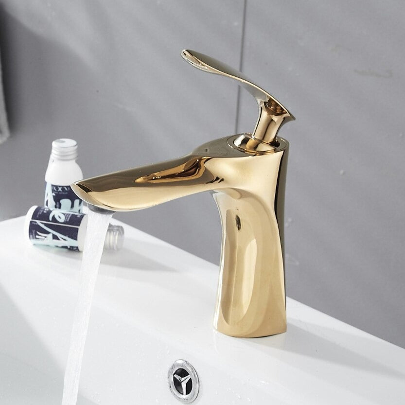 A Single-Handle Bathroom Sink Faucet Image