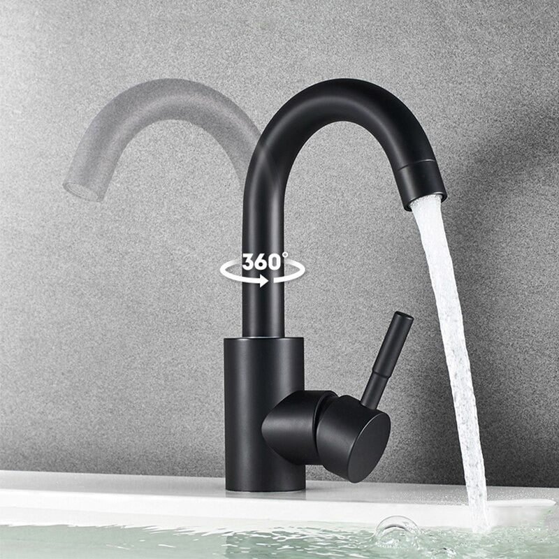 A Gooseneck Bathroom Sink Faucet Image