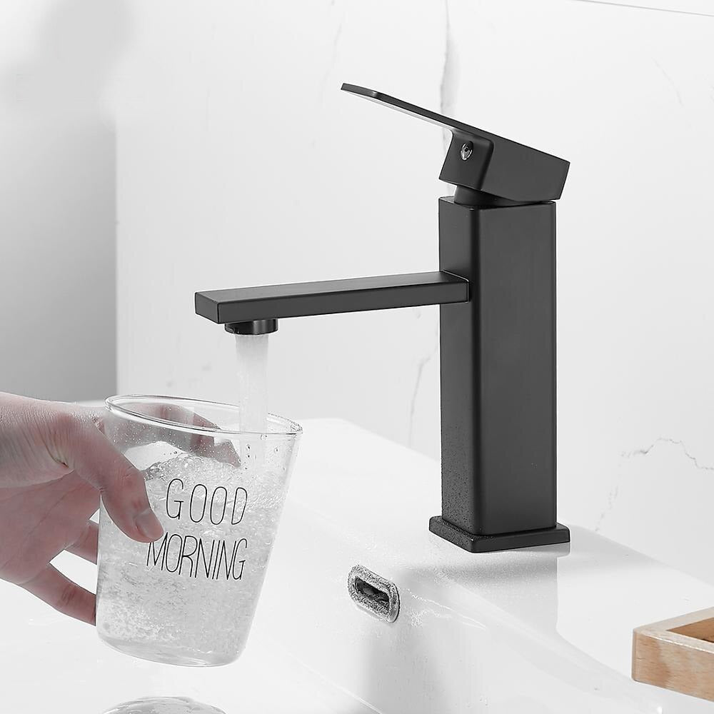 A Single-Handle Bathroom Sink Faucet Image