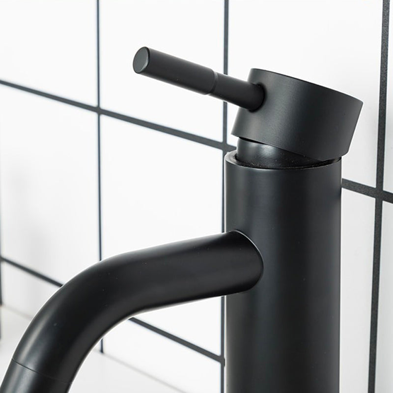 A Matte Black Bathroom Sink Faucet Image