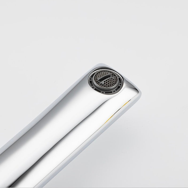 A Chrome Bathroom Sink Faucet Image