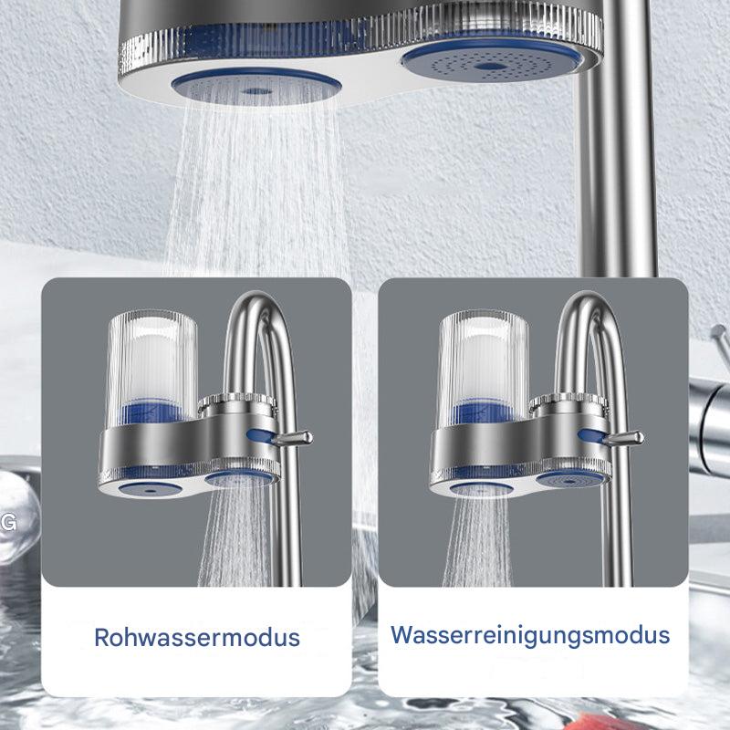 Modern Dual Spray Faucet Filter with Clear Housing